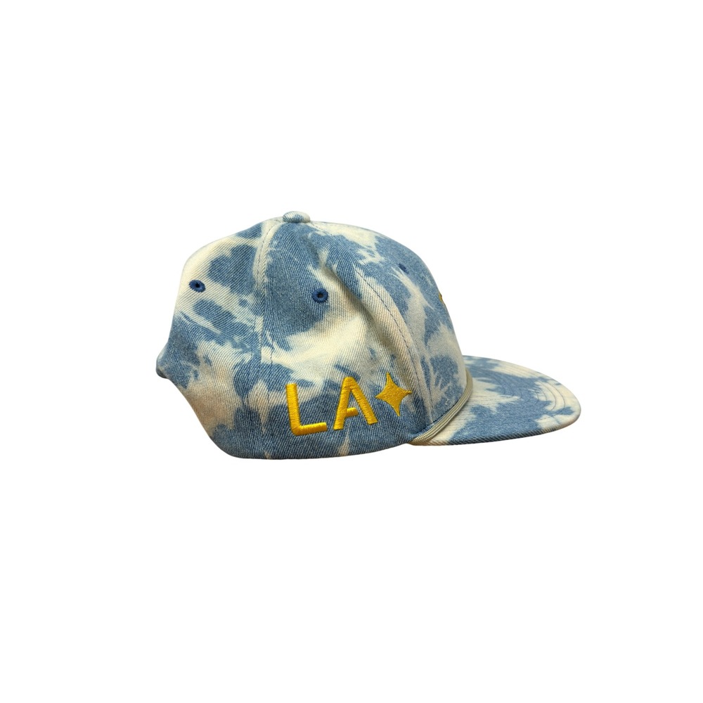 Mitchell & Ness LA Galaxy Snapback Hat Blue White Tie Dye MLS Soccer Cap Mens - Picture 6 of 8